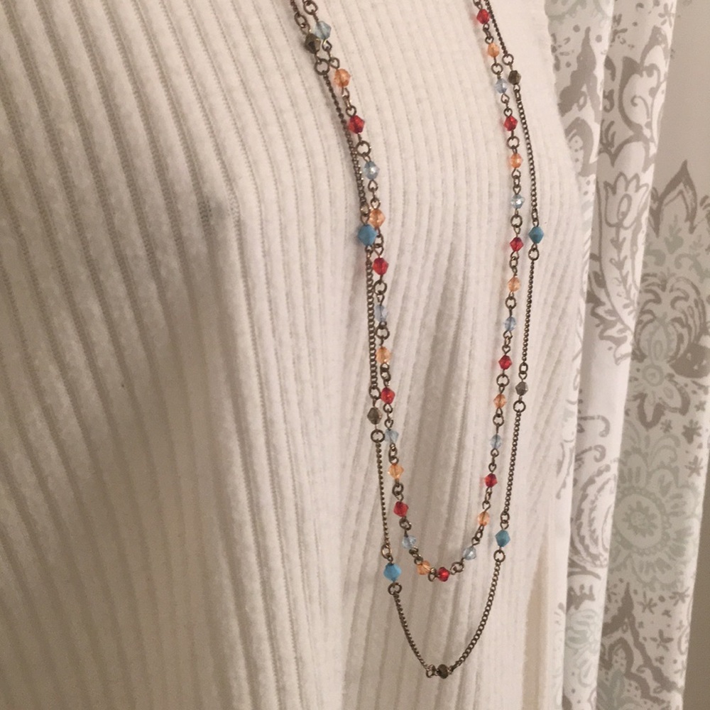 American Eagle 2-strand multicolored necklace